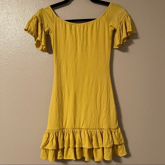 NWT LOVERS + FRIENDS Tiger Lily Mini Dress Yellow - Picture 3 of 7
